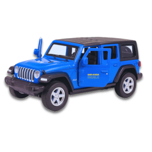 Shivansh Dealz Blue Jeep Diecast Toy Car – 1:36 Scale, Alloy Metal Body, Pull-Back Action, Openable Doors – Off-Road Style SUV Toy