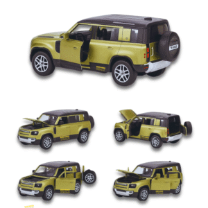 Shivansh Dealz – Defender Diecast Metal Toy Car, 1:36 Scale, Pull Back Action, Openable Doors, Alloy SUV Model (Green)